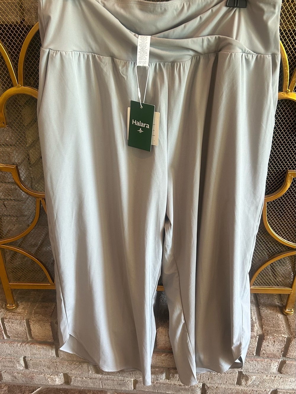 HALARA Soft Light Gray Wide-Leg Lounge Pants